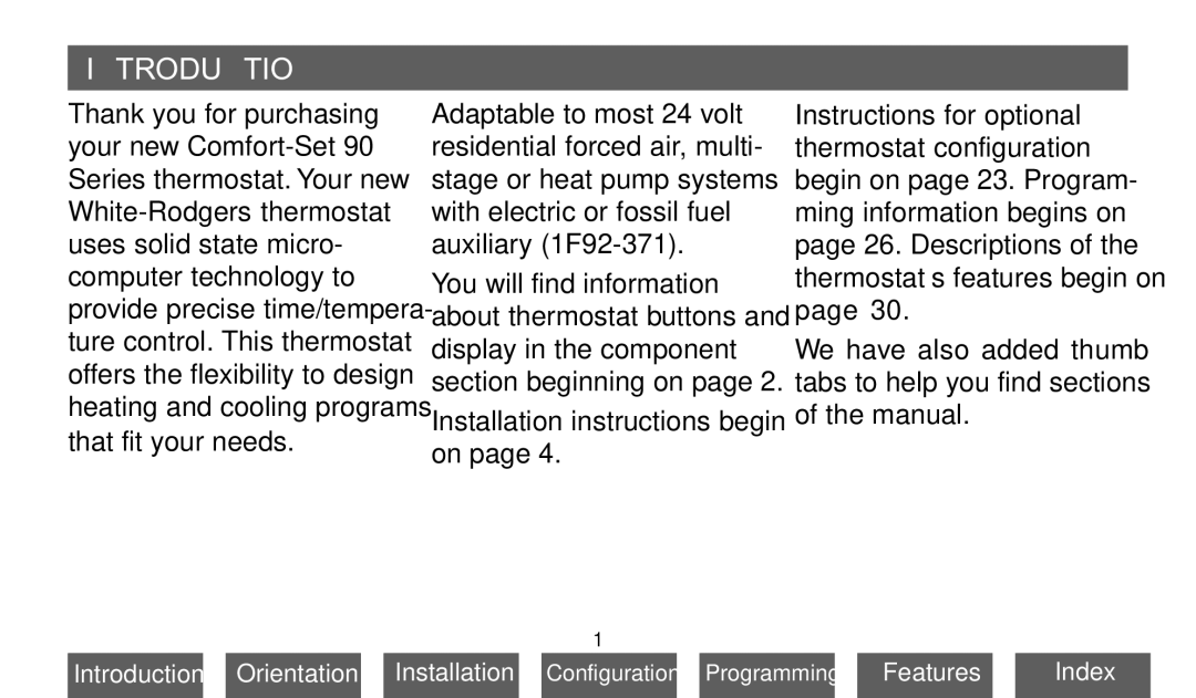 Emerson 1F92 manual Introduction 