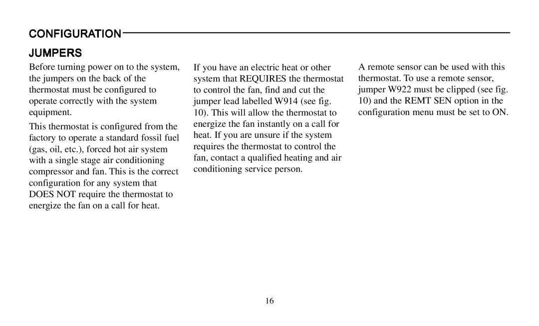 Emerson 1F97-391 operating instructions Configuration Jumpers 