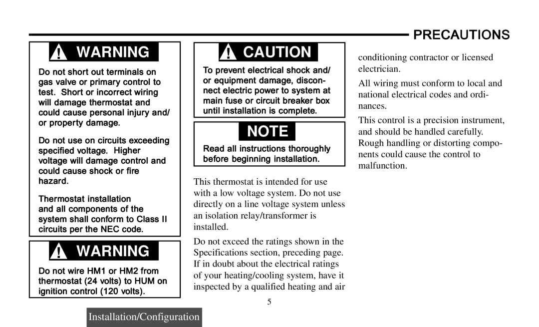 Emerson 1F97-391 operating instructions Precautions 