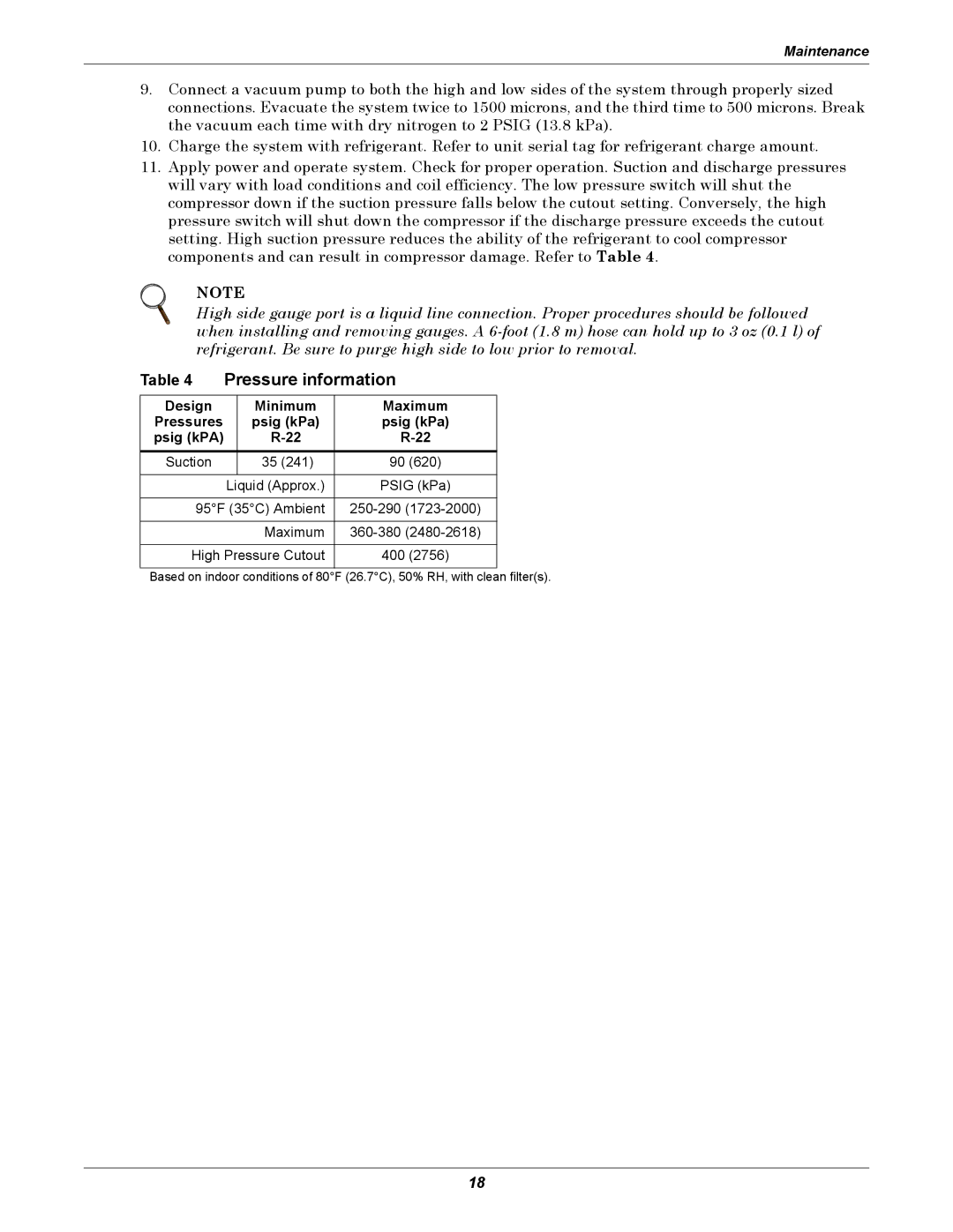 Emerson 2 user manual Pressure information, Design Minimum Maximum, Psig kPa Psig kPA 