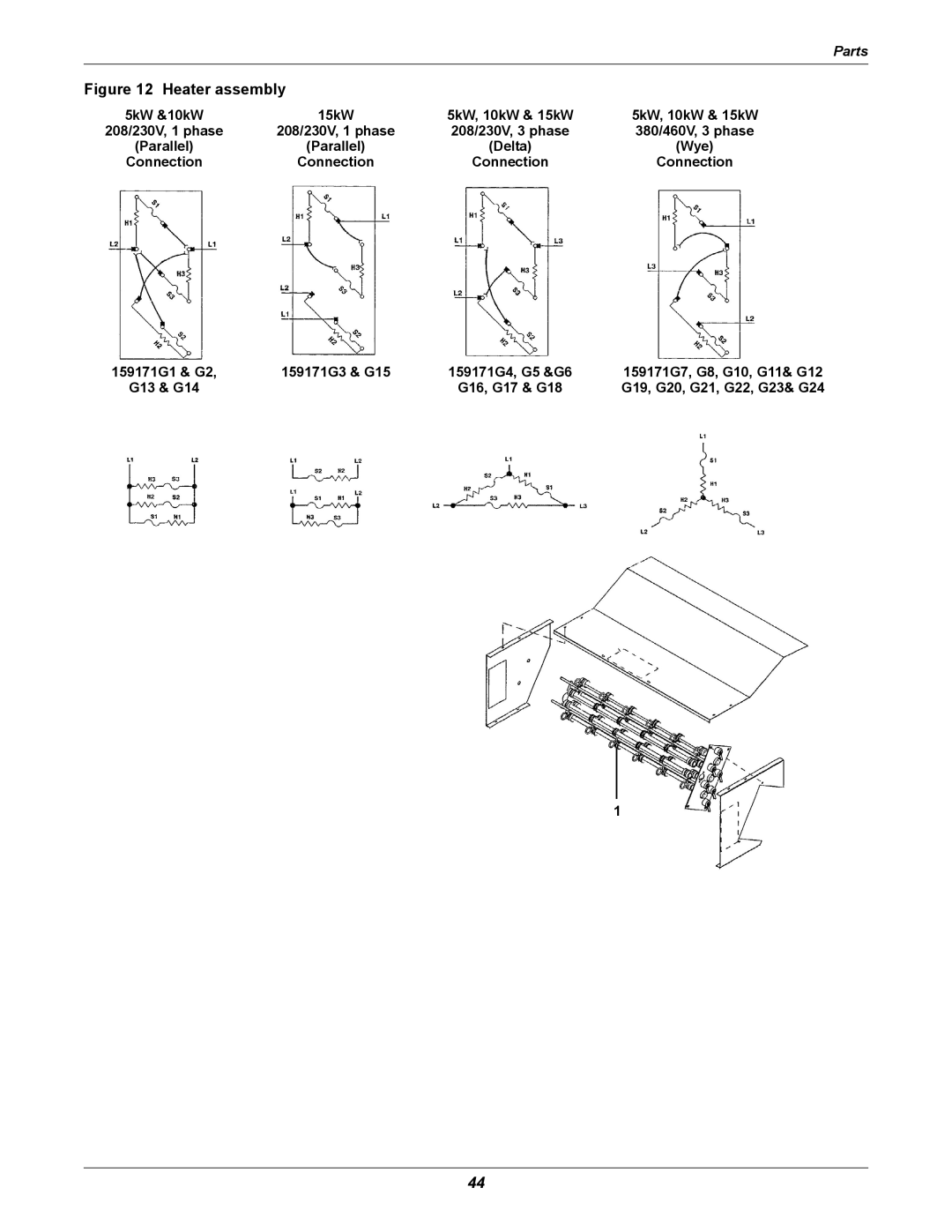 Emerson 2 user manual Heater assembly 