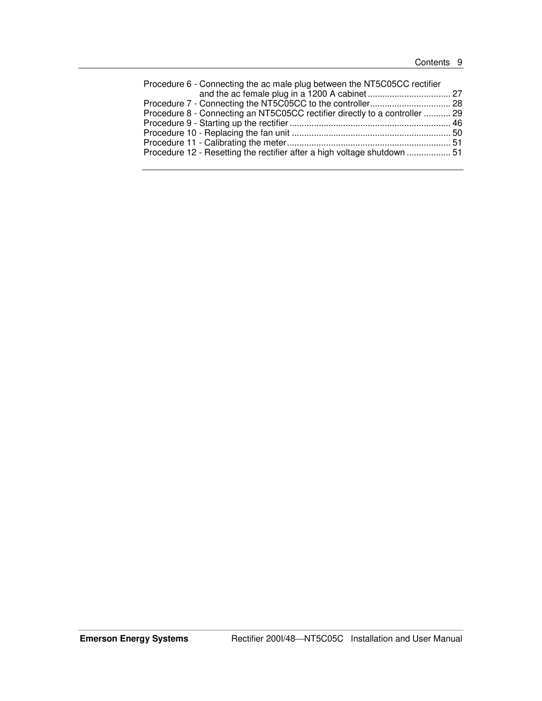 Emerson 200I/48-NT5C05C user manual Ac female plug in a 1200 a cabinet 