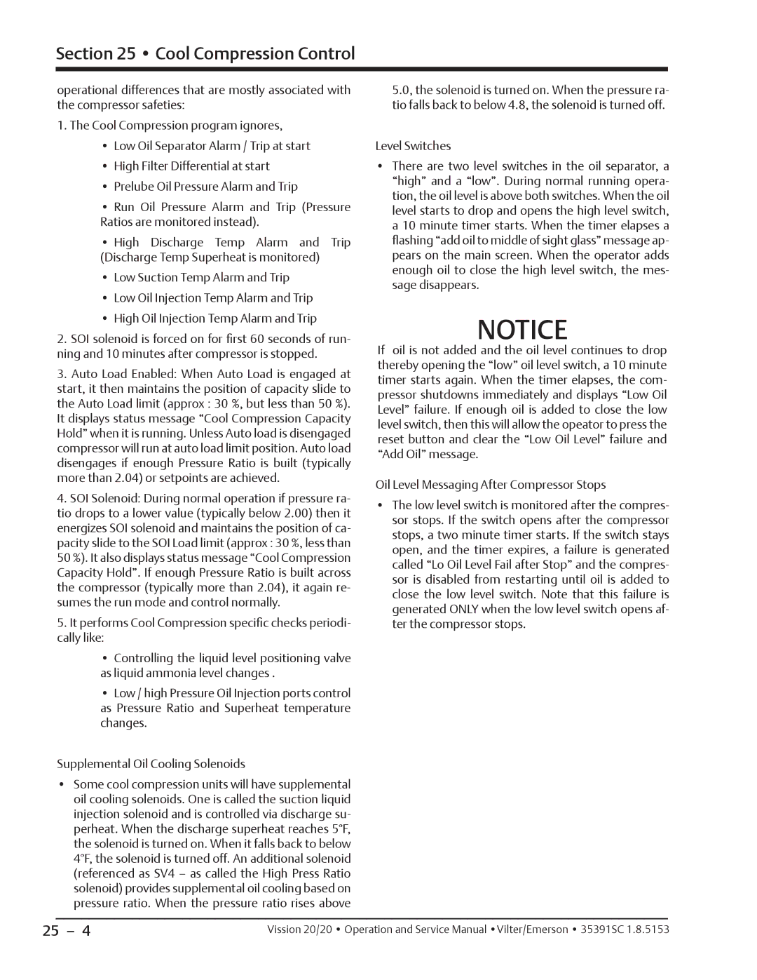 Emerson 20/20 service manual Cool Compression Control 