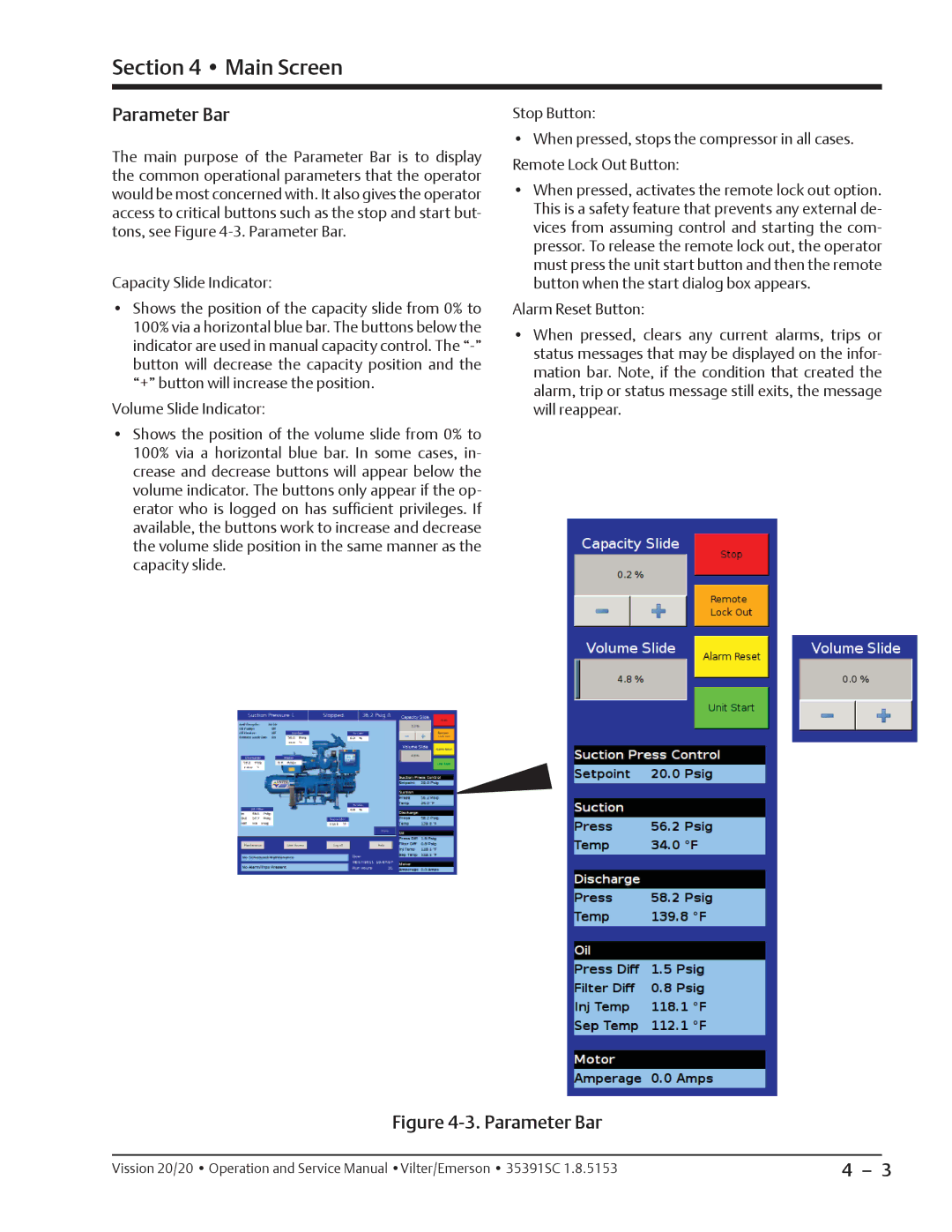 Emerson 20/20 service manual Parameter Bar 