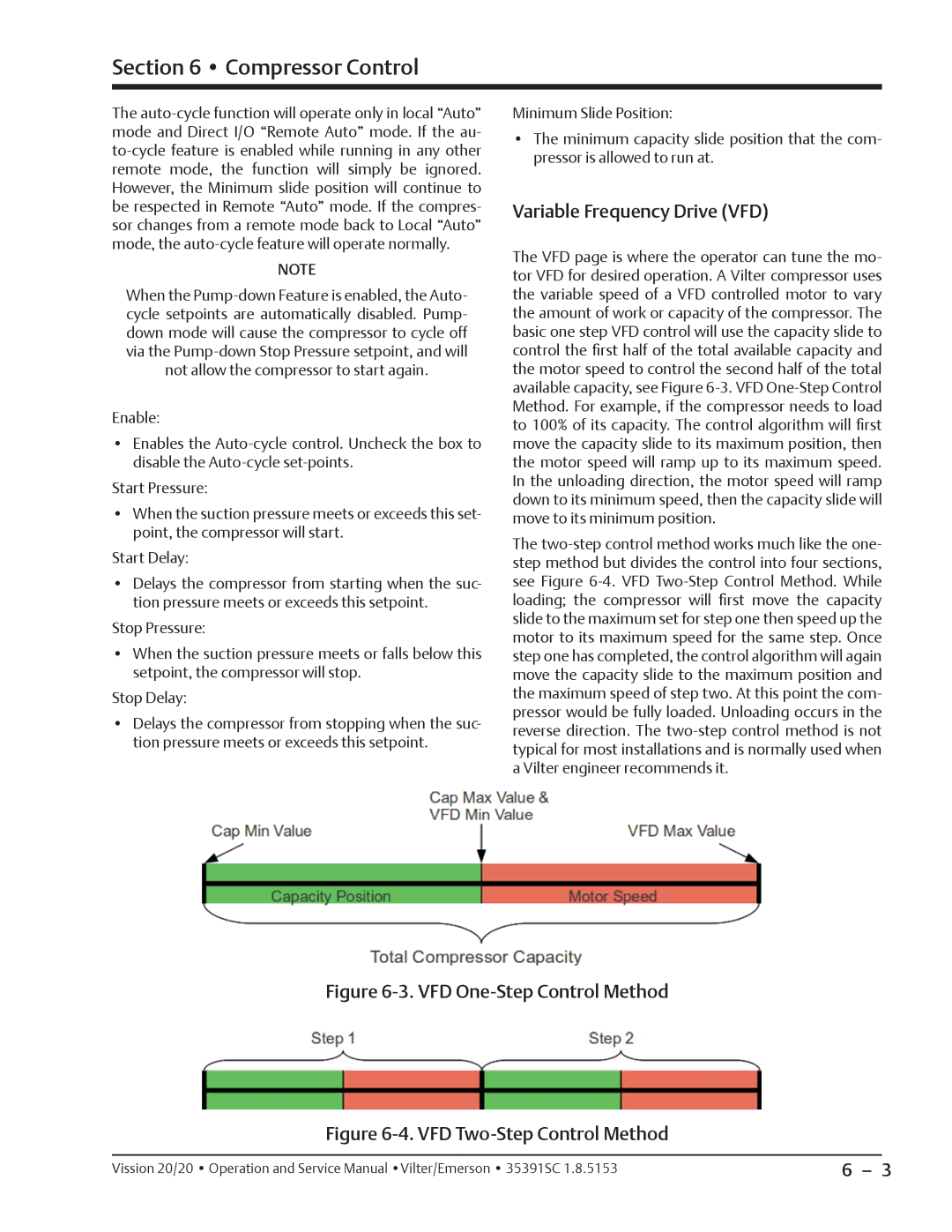 Emerson 20/20 service manual Variable Frequency Drive VFD, VFD One-Step Control Method 