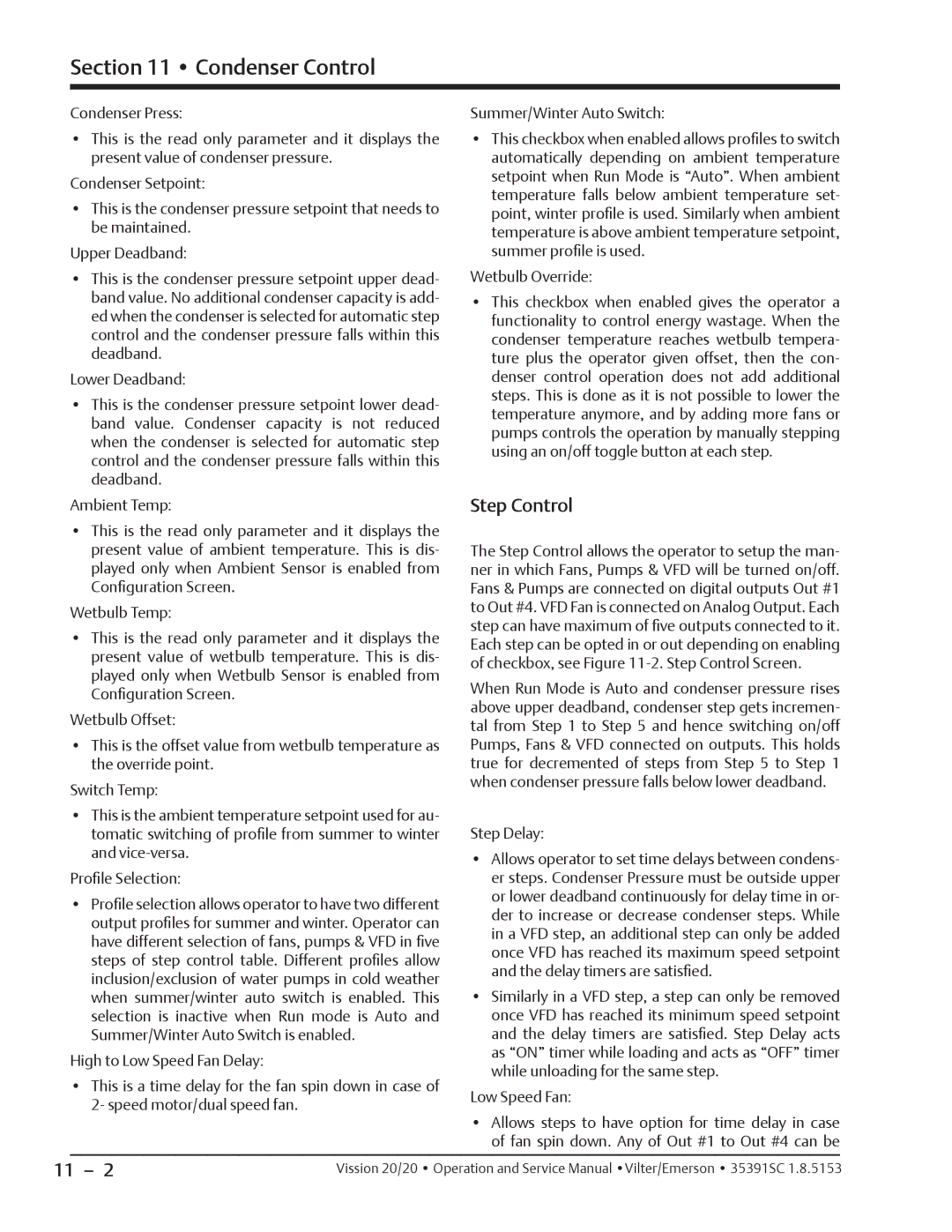 Emerson 20/20 service manual Step Control 