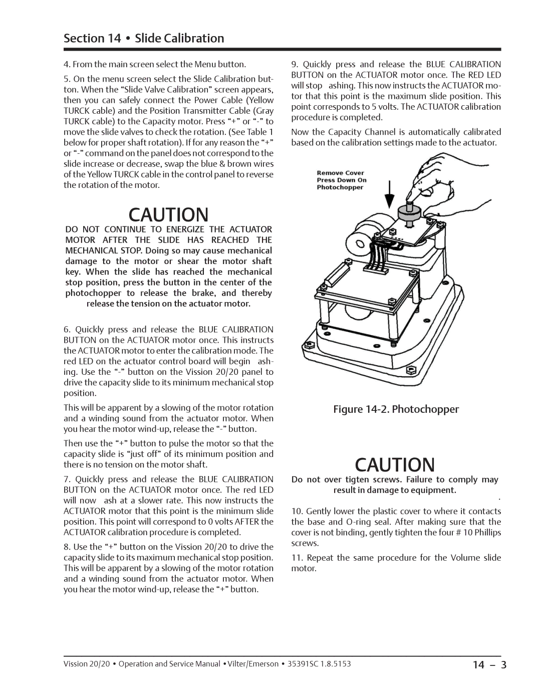 Emerson 20/20 service manual Photochopper 