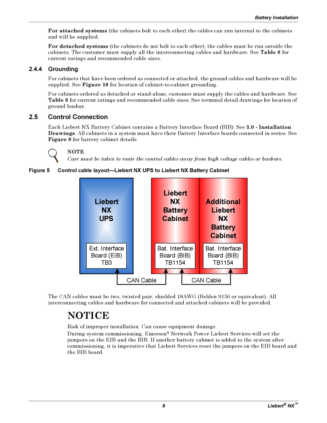 Emerson 225-600KVA installation manual Control Connection, Grounding 