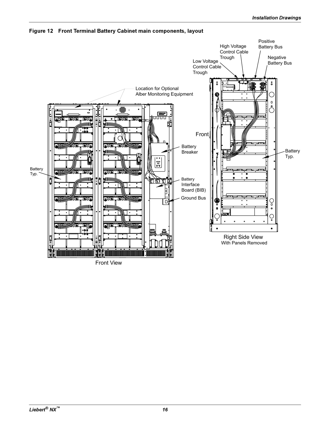 Emerson 225-600KVA installation manual Front 