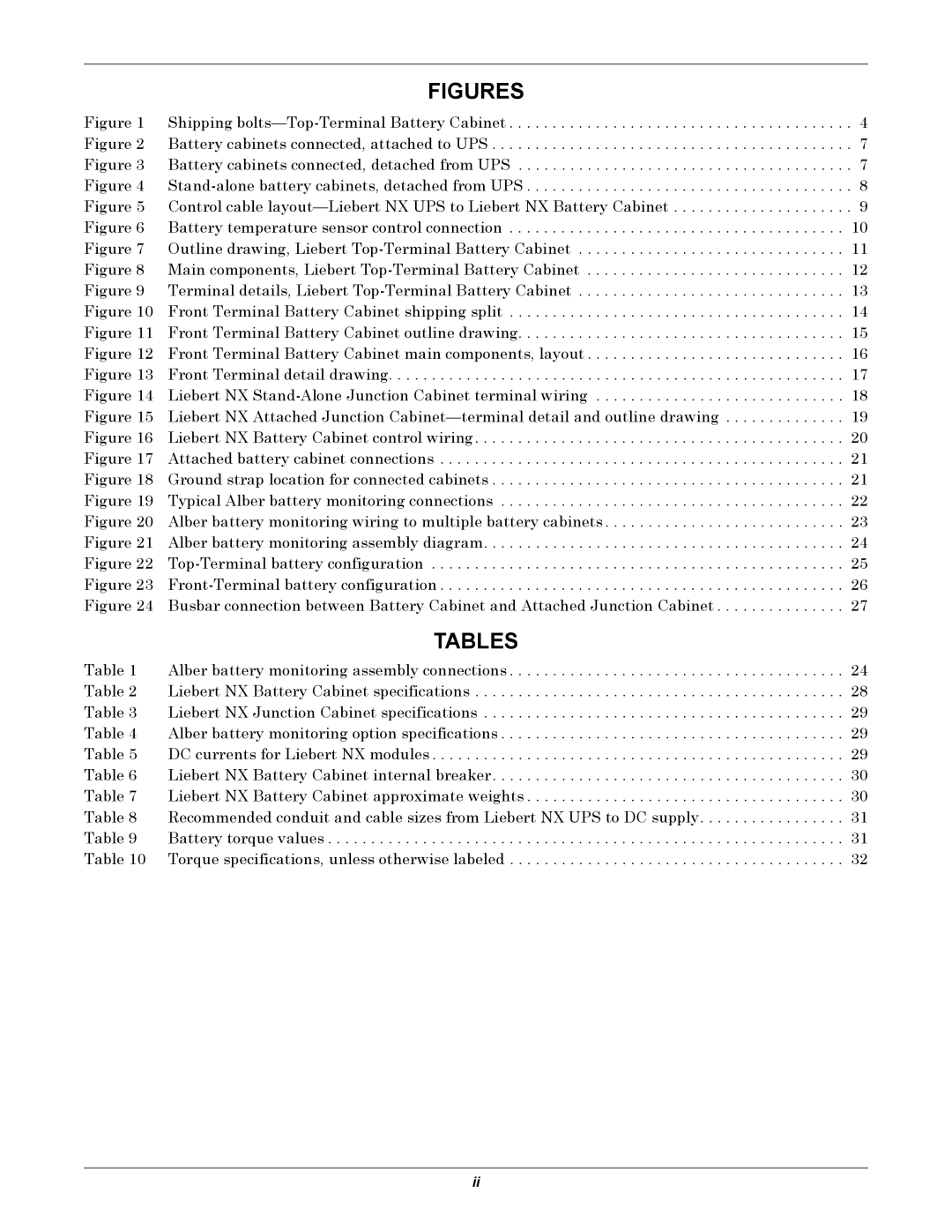 Emerson 225-600KVA installation manual Figures 