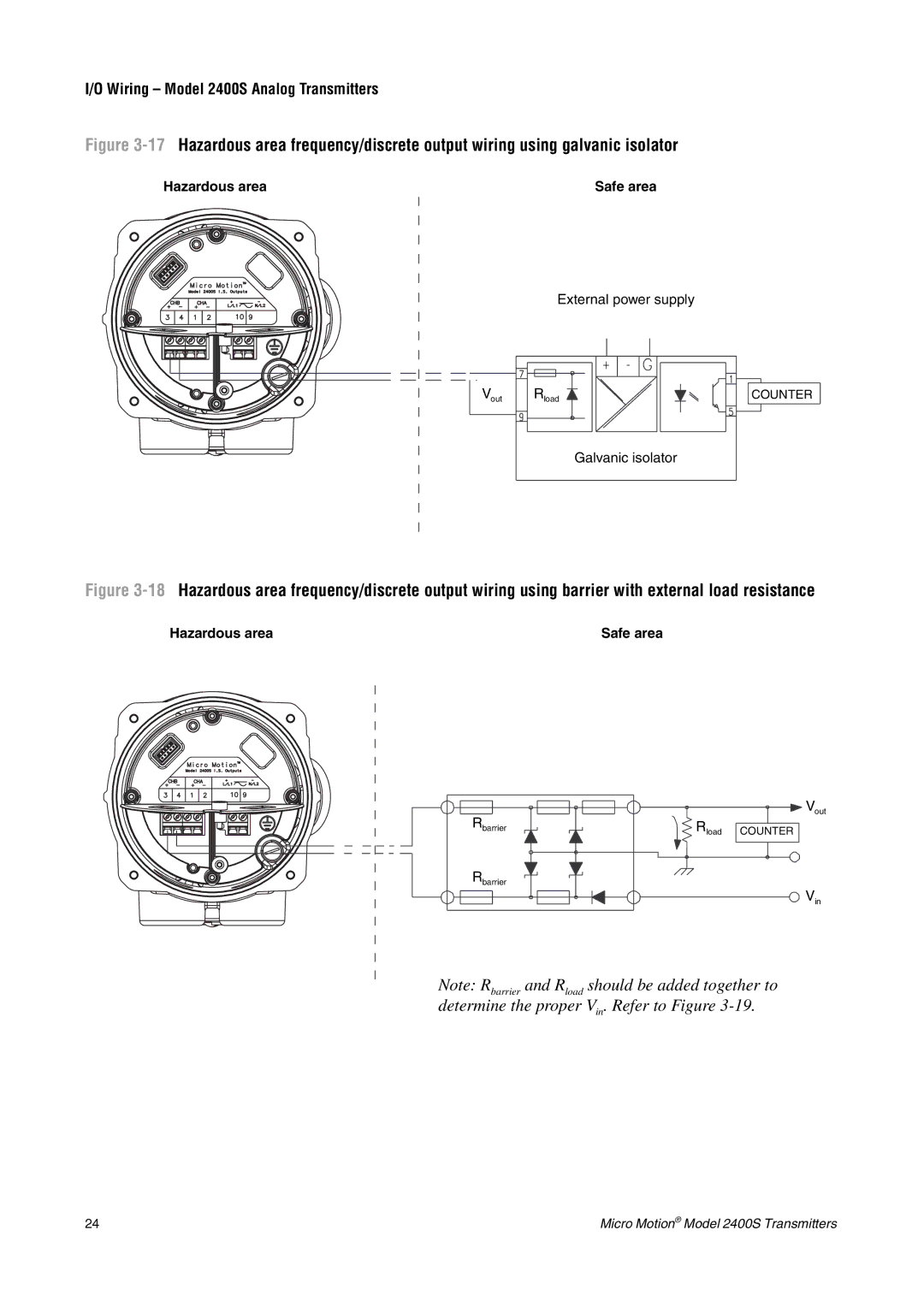 Emerson 2400S installation manual External power supply 