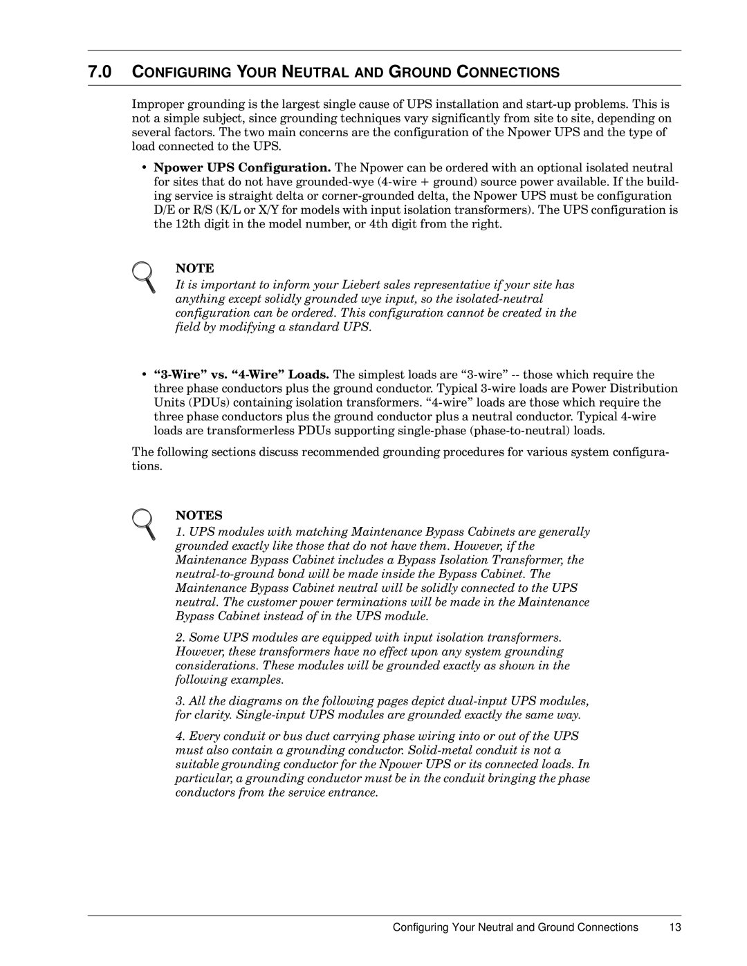 Emerson 30-130 kVA installation manual Configuring Your Neutral and Ground Connections, 1276 