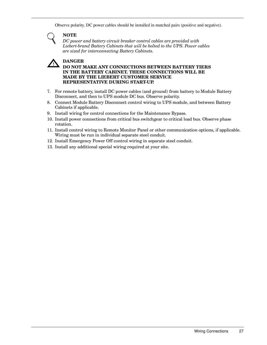 Emerson 30-130 kVA installation manual 127 