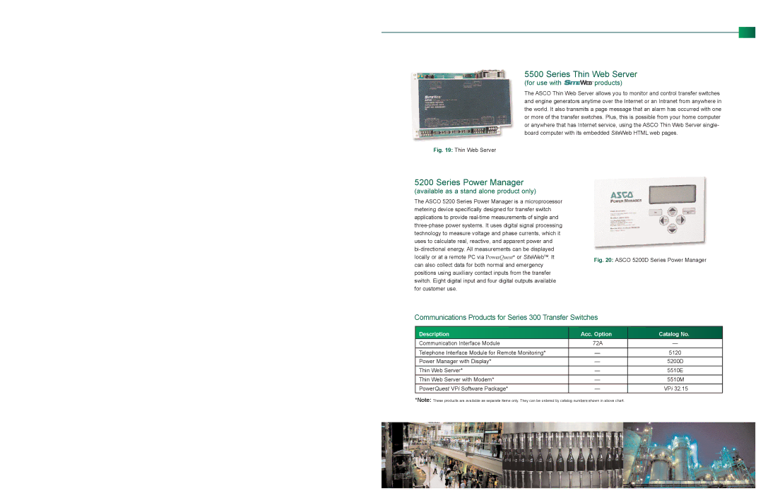 Emerson 300 Series manual Series Thin Web Server, Series Power Manager 