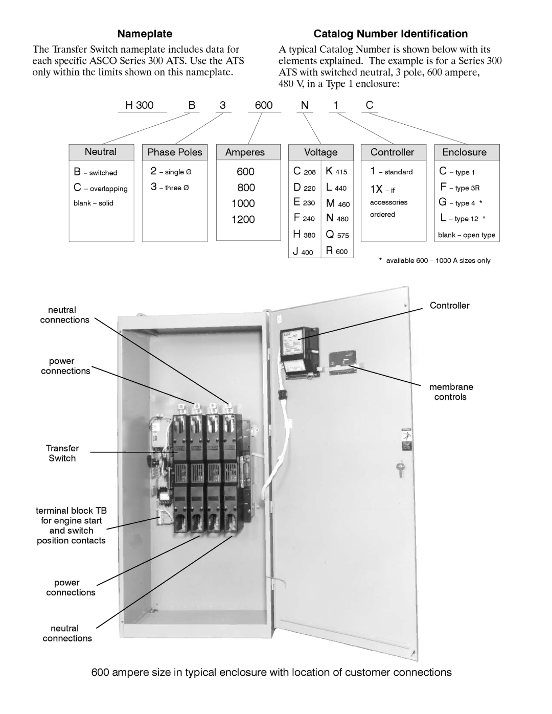 Emerson 300 manual Nameplate, Catalog Number Identification 