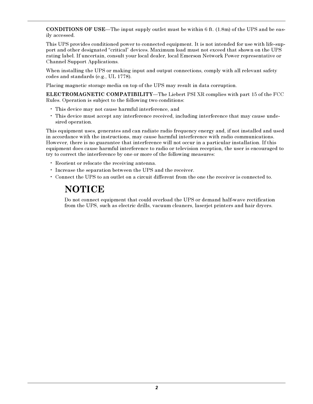 Emerson 1000, 3000, 1500, 2200 user manual 