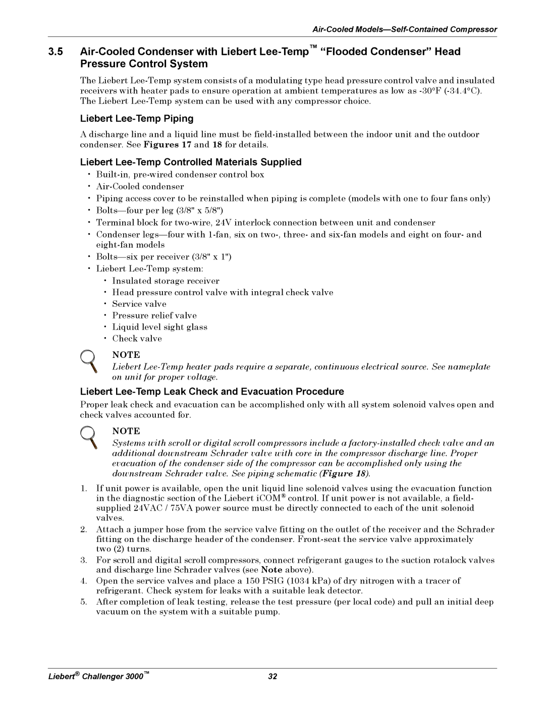 Emerson 3000 installation manual Liebert Lee-Temp Piping, Liebert Lee-Temp Controlled Materials Supplied 