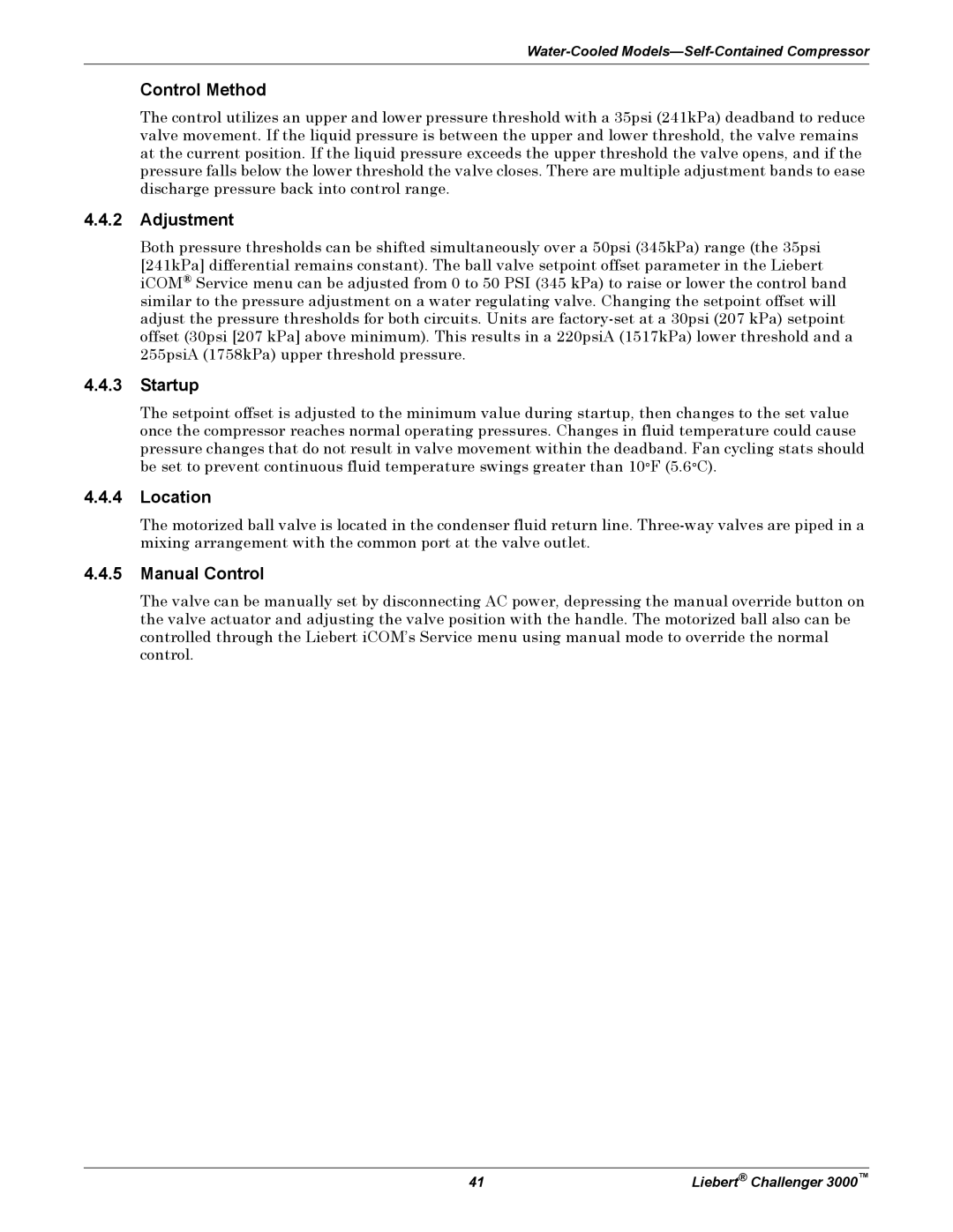 Emerson 3000 installation manual Control Method, Startup, Location, Manual Control 