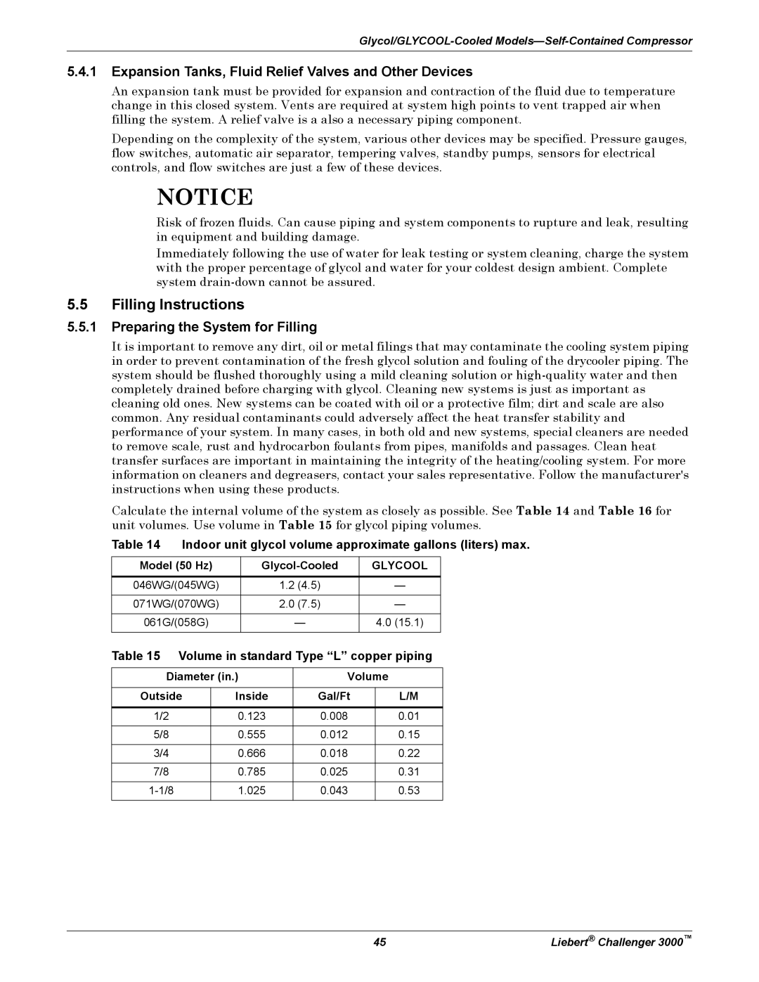 Emerson 3000 installation manual Filling Instructions, Expansion Tanks, Fluid Relief Valves and Other Devices 