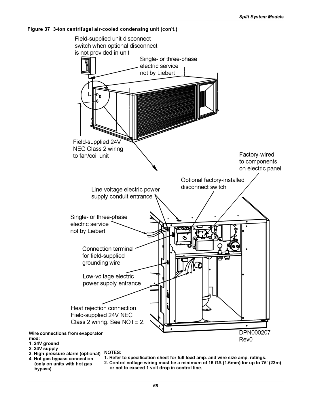 Emerson 3000 installation manual DPN000207, Rev0, Wire connections from evaporator, Mod 