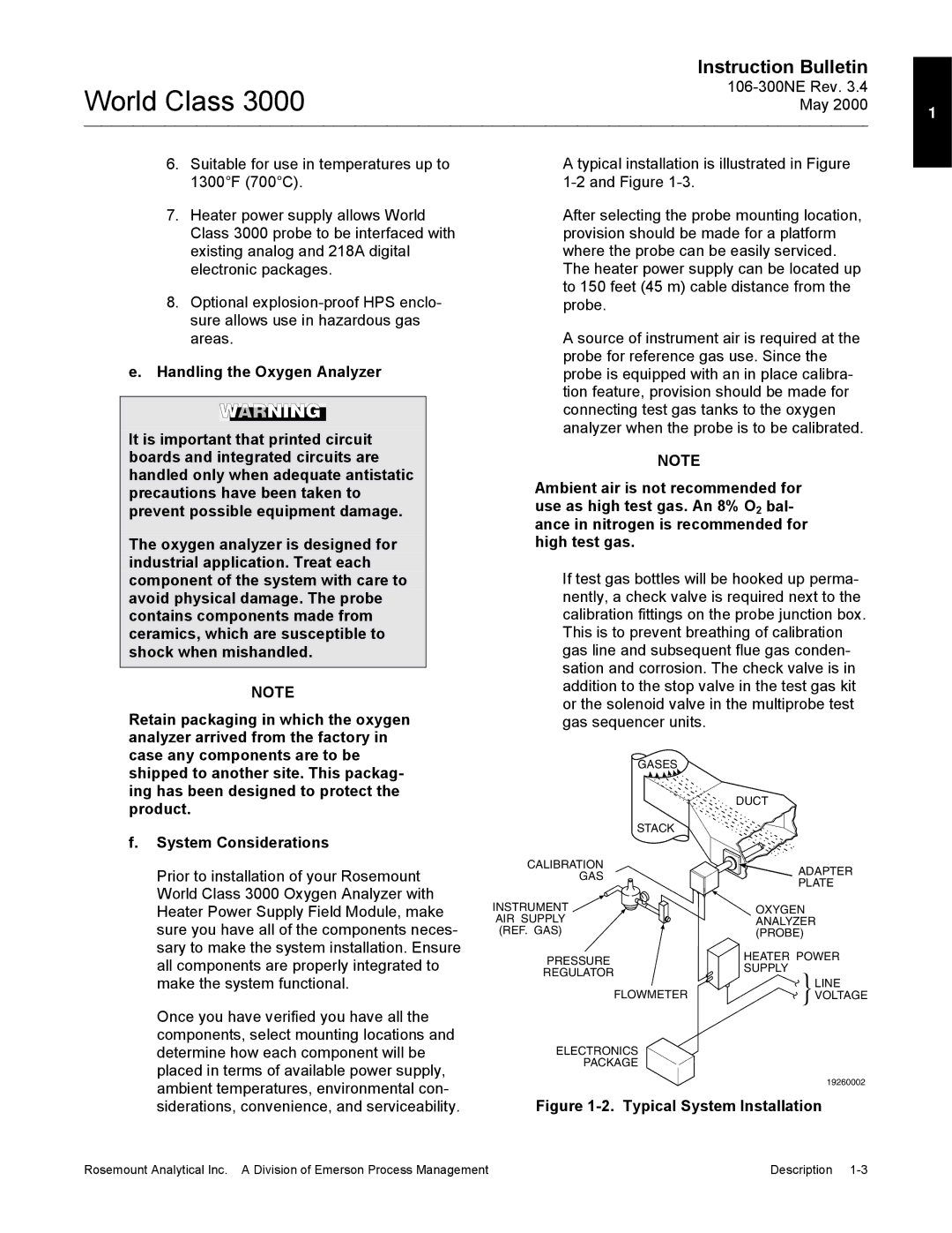 Emerson 3000 manual Typical System Installation 