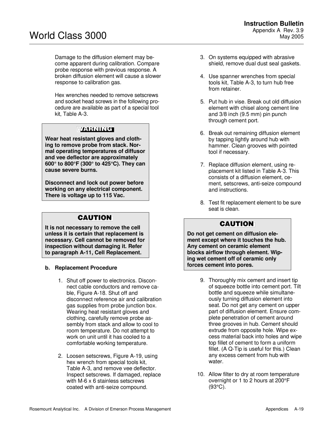 Emerson 3000 instruction manual World Class 