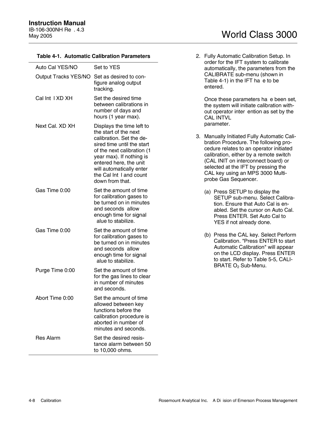 Emerson 3000 instruction manual Automatic Calibration Parameters, Figure analog output 