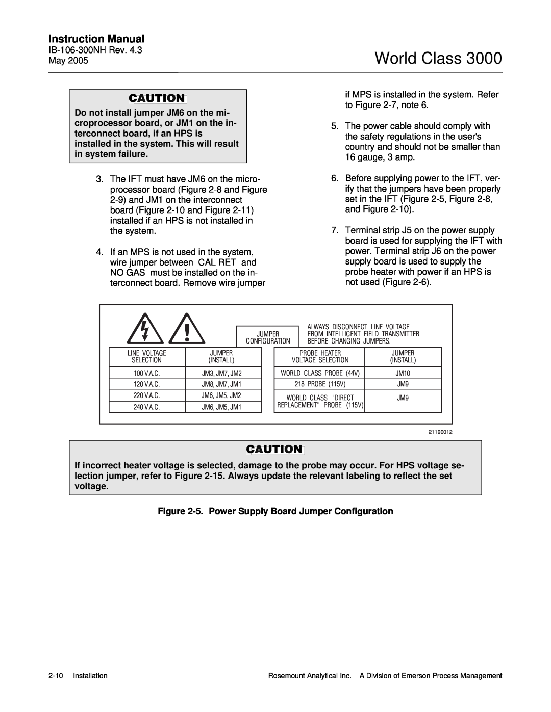 Emerson 3000 instruction manual World Class, Instruction Manual, IB-106-300NHRev. 4.3 May 