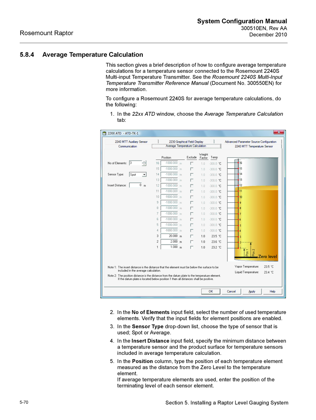 Emerson 300510EN configurationmanual Average Temperature Calculation 