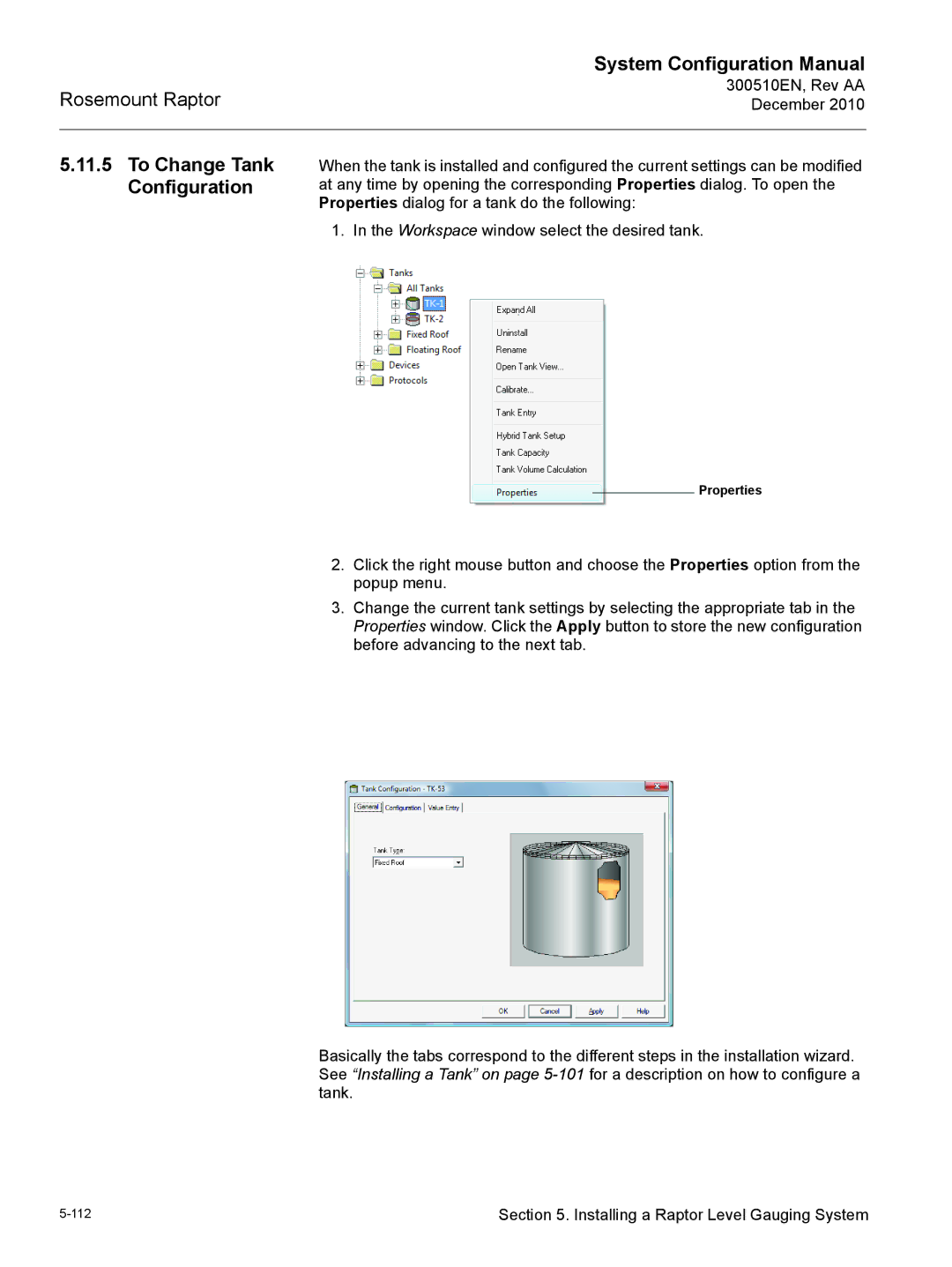 Emerson 300510EN configurationmanual To Change Tank Configuration 