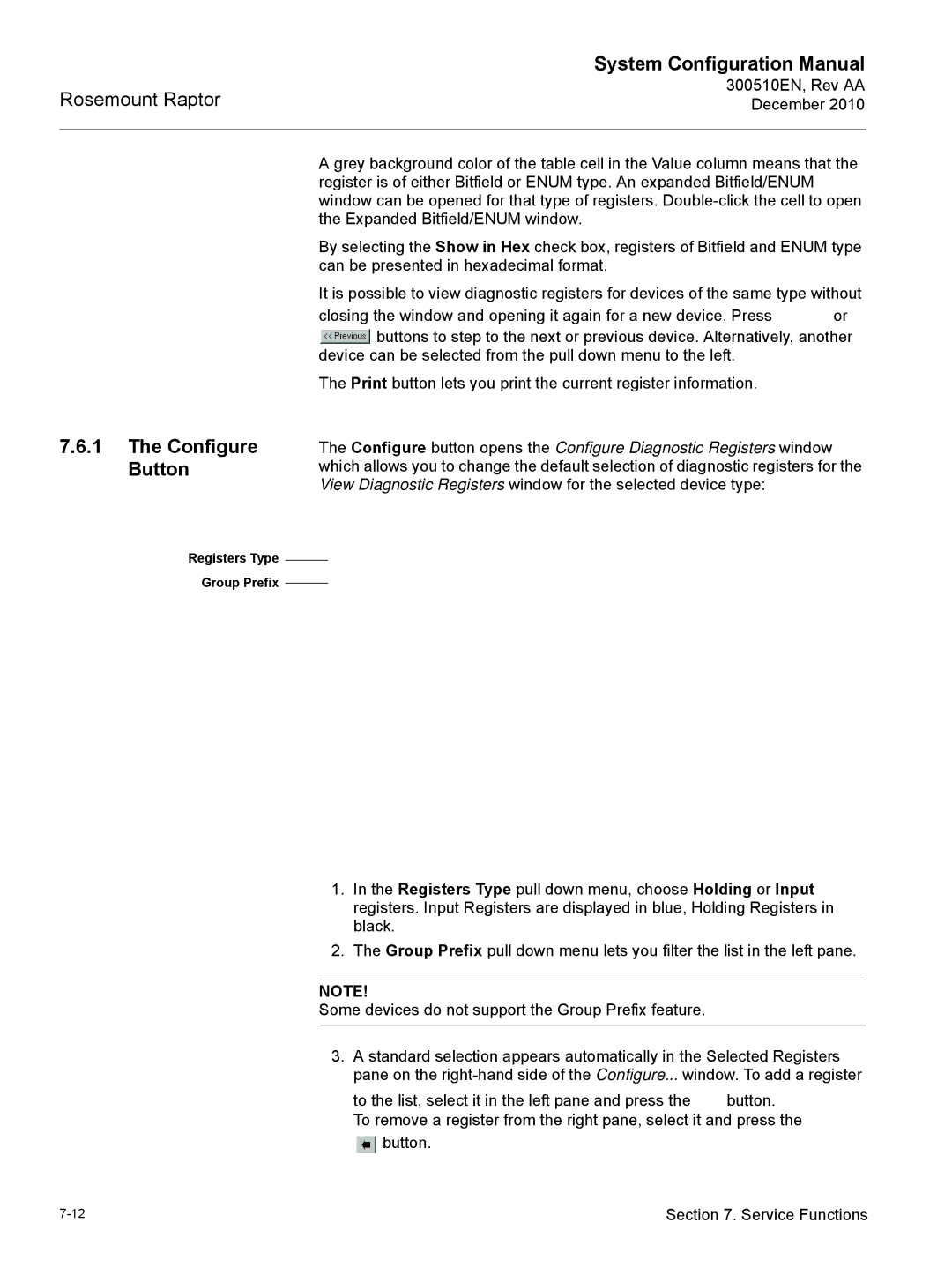 Emerson 300510EN configurationmanual Configure Button 