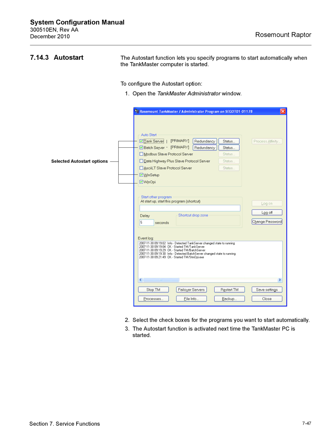 Emerson 300510EN configurationmanual Autostart 