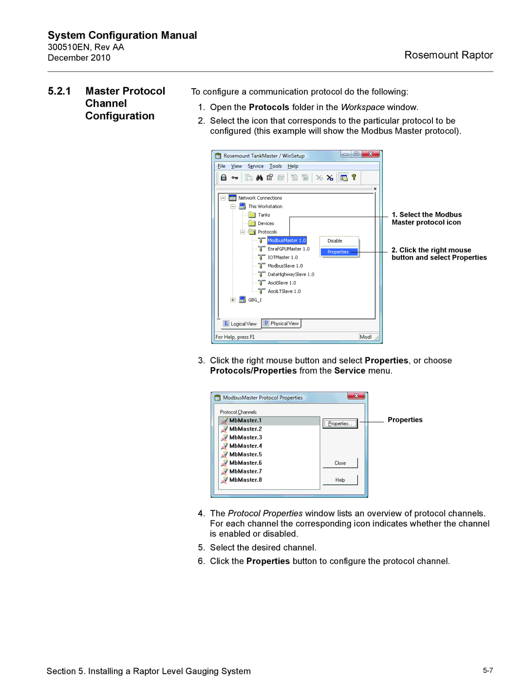 Emerson 300510EN configurationmanual Master Protocol Channel Configuration 