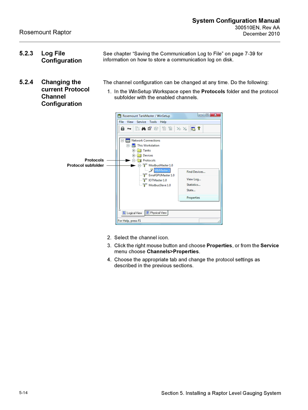 Emerson 300510EN configurationmanual Protocols Protocol subfolder 