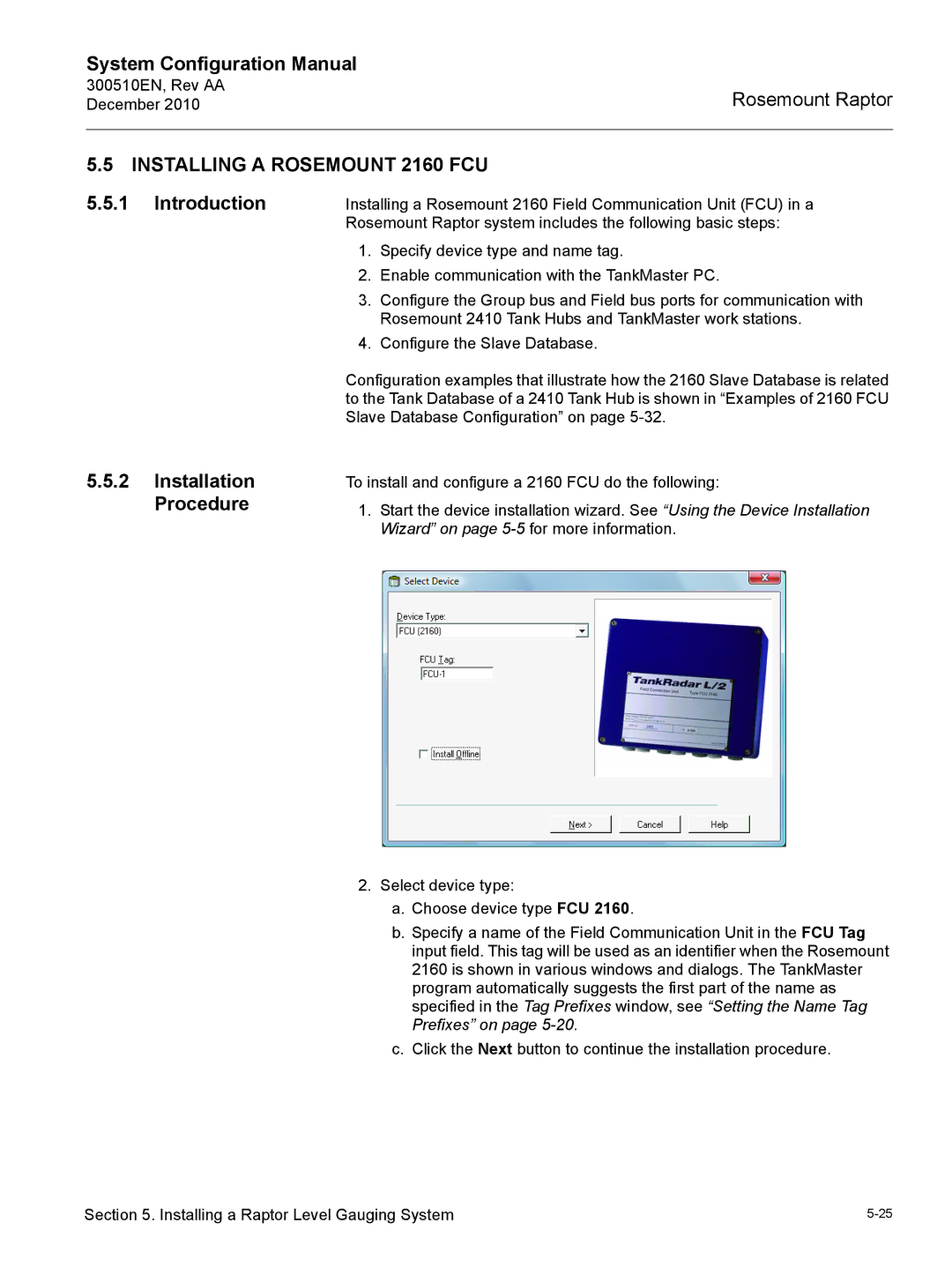 Emerson 300510EN configurationmanual Installing a Rosemount 2160 FCU, Introduction 