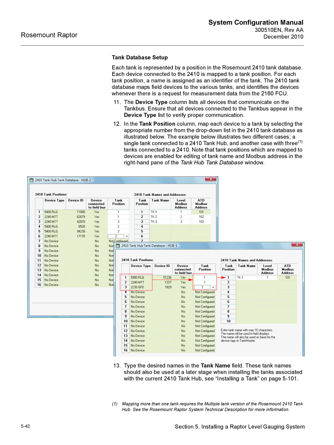 Emerson 300510EN configurationmanual Tank Database Setup 