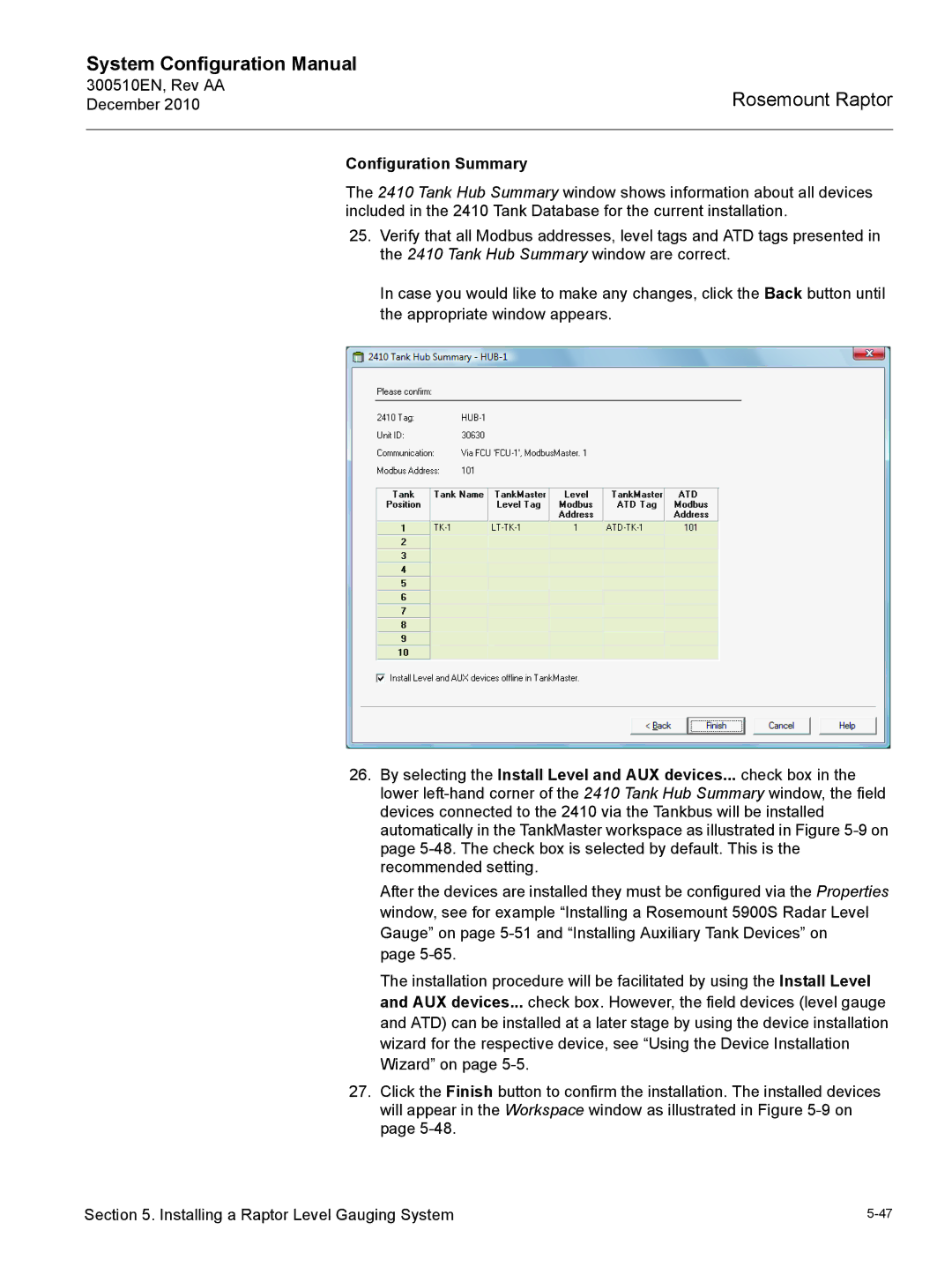 Emerson 300510EN configurationmanual Configuration Summary 