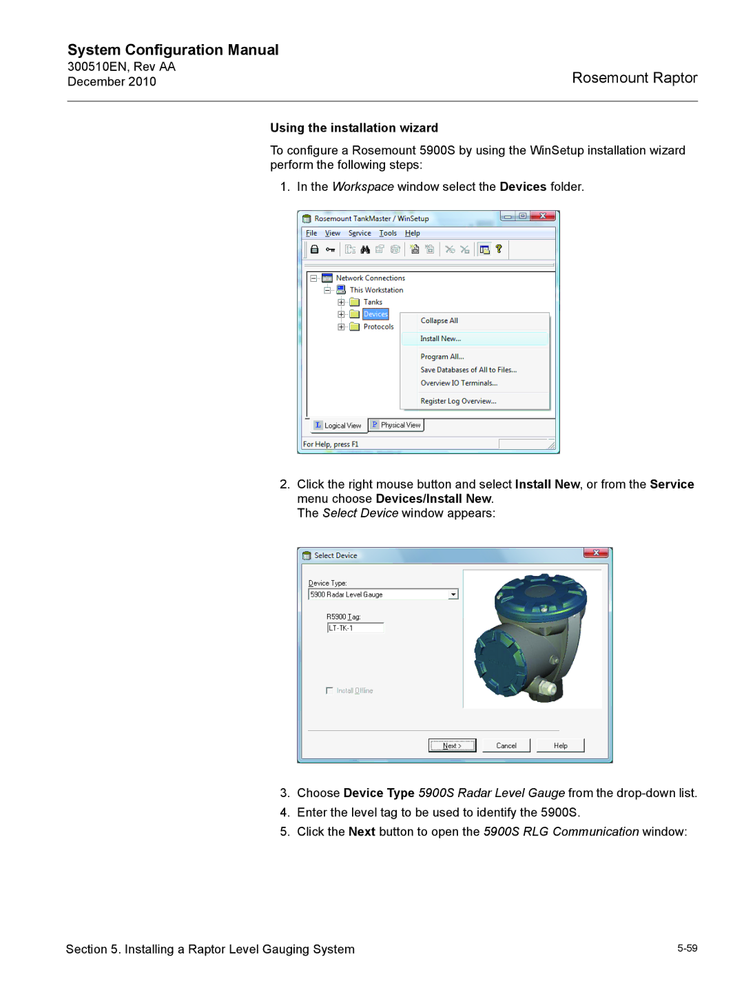 Emerson 300510EN configurationmanual Using the installation wizard 