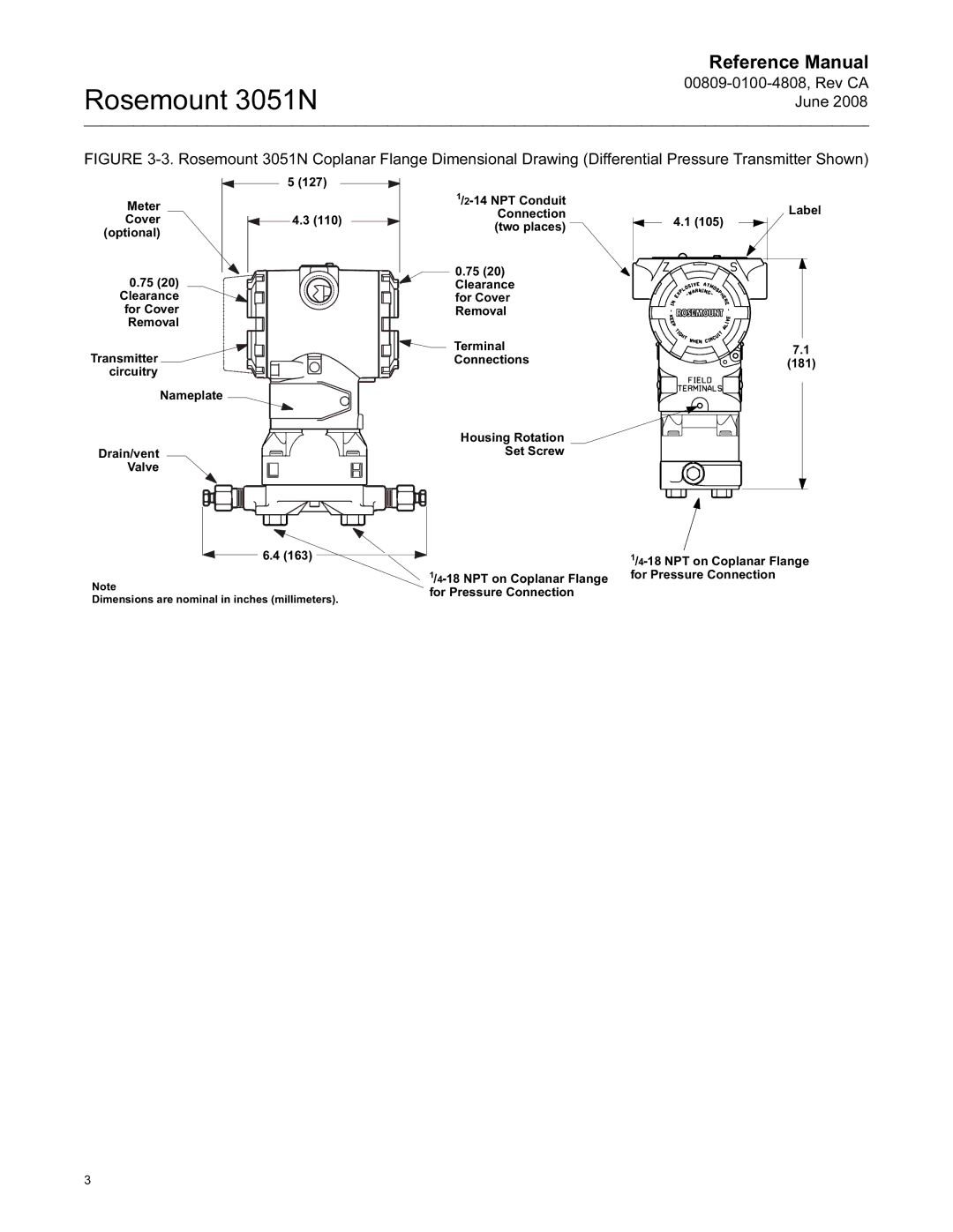 Emerson 3051N manual 127 