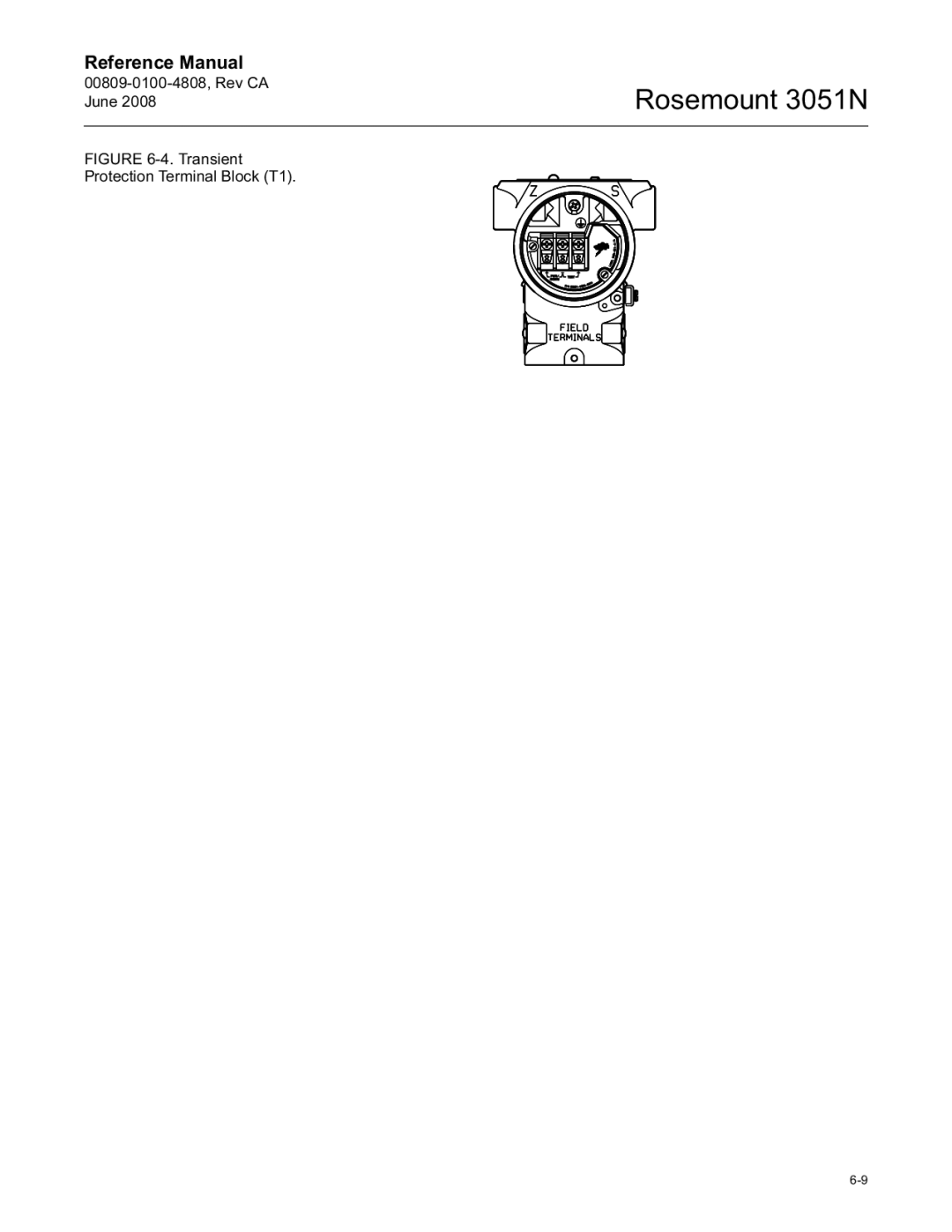 Emerson 3051N manual Transient Protection Terminal Block T1 