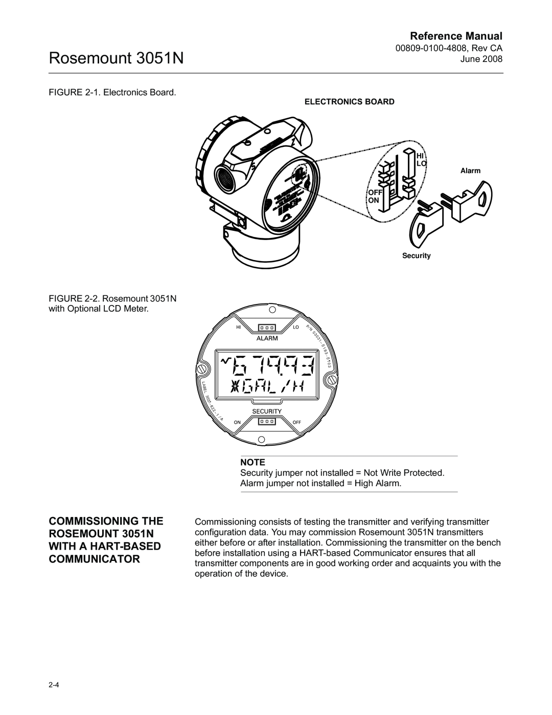Emerson manual Rosemount 3051N, Reference Manual 