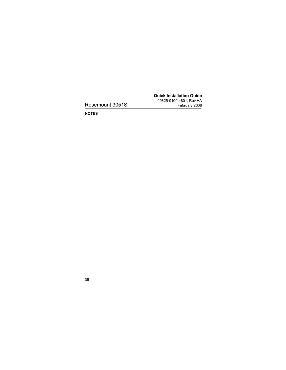 Emerson manual Rosemount 3051S, Quick Installation Guide, 00825-0100-4801, Rev HA February 