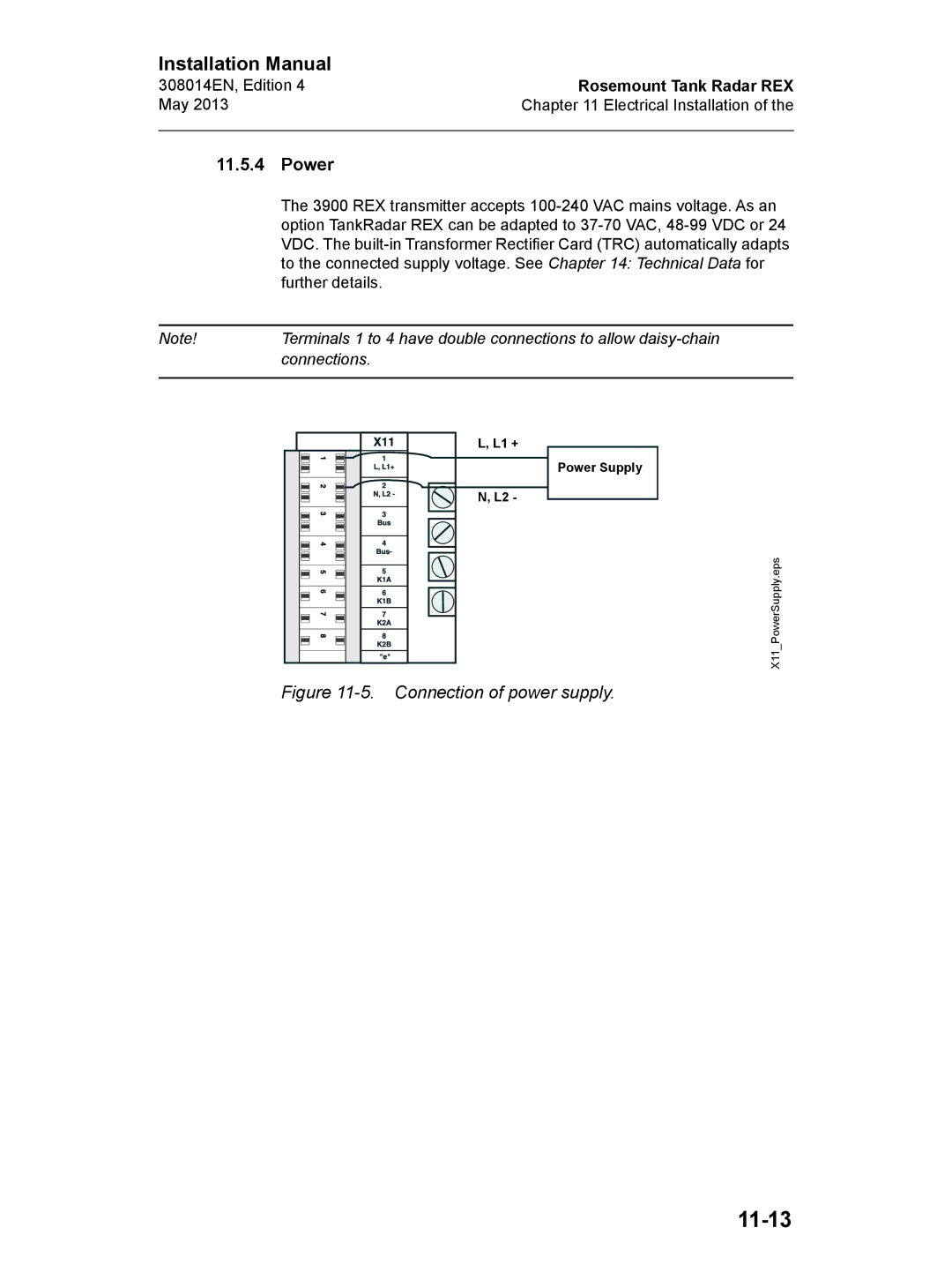 Emerson Edition 4, 308014EN installation manual 11-13, Power 