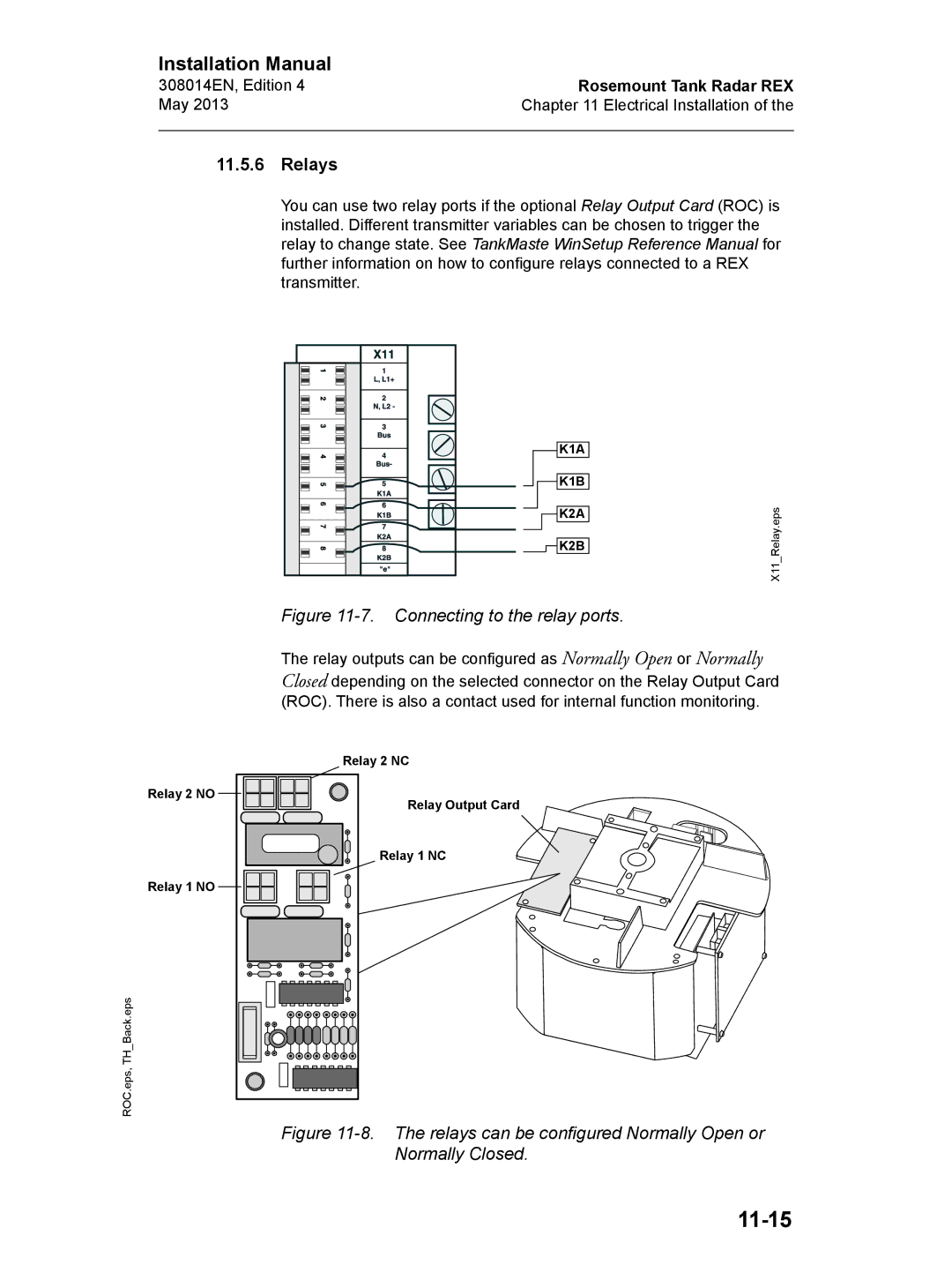 Emerson Edition 4, 308014EN installation manual 11-15, Relays 