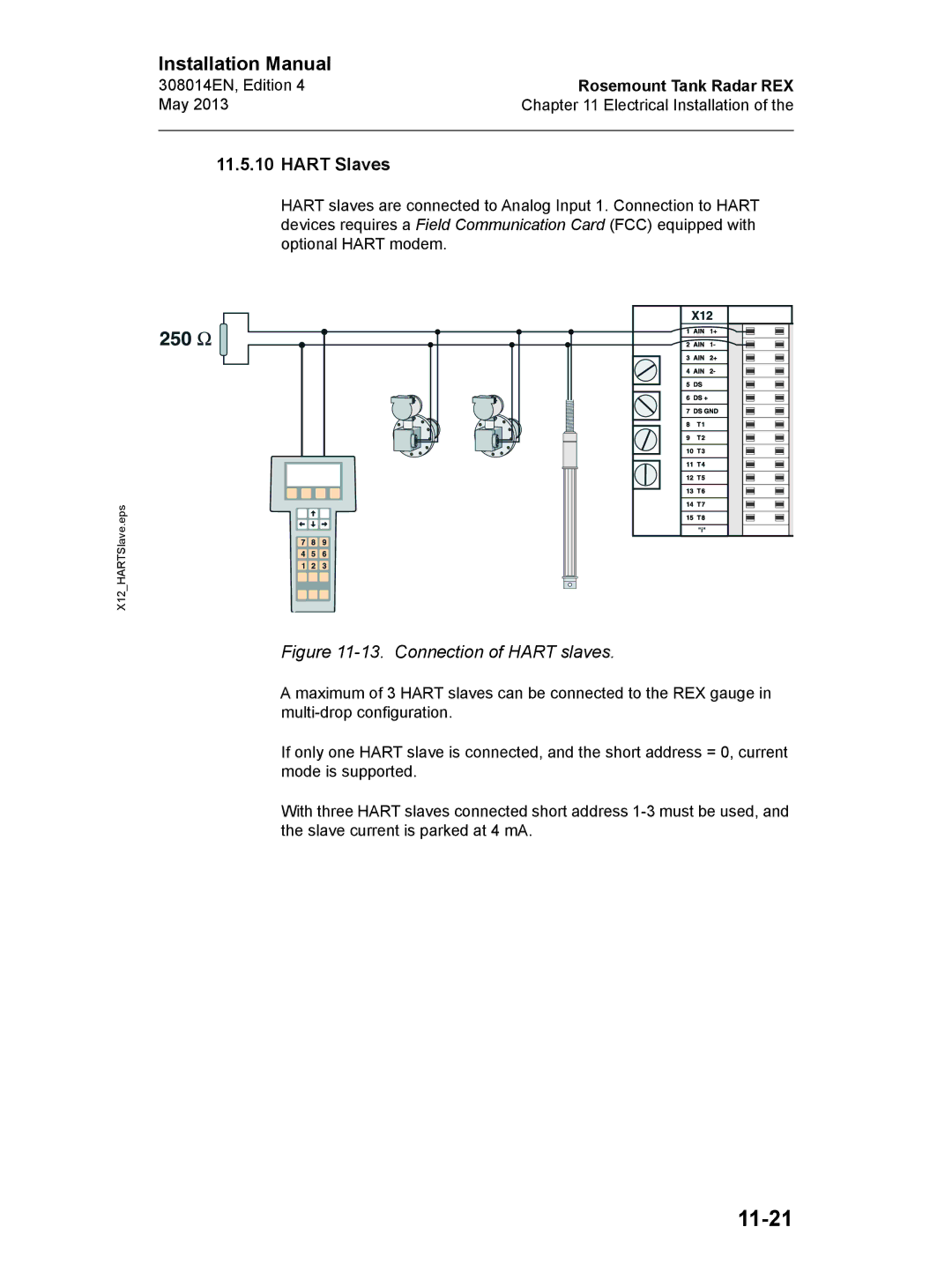 Emerson Edition 4, 308014EN installation manual 11-21, Hart Slaves 