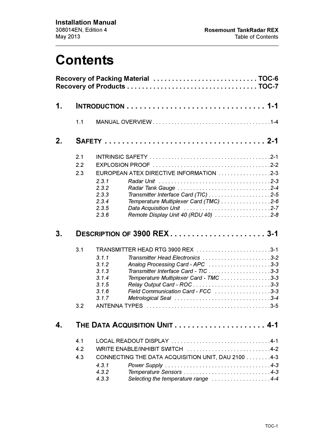 Emerson Edition 4, 308014EN installation manual Contents 