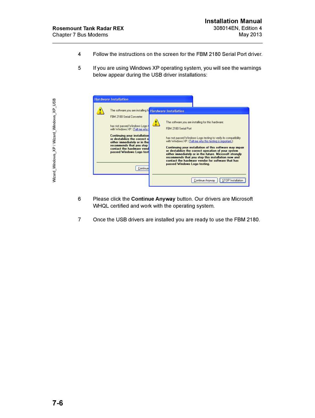 Emerson 308014EN, Edition 4 installation manual WizardWindowsXP / WizardWindowsXPUSB 