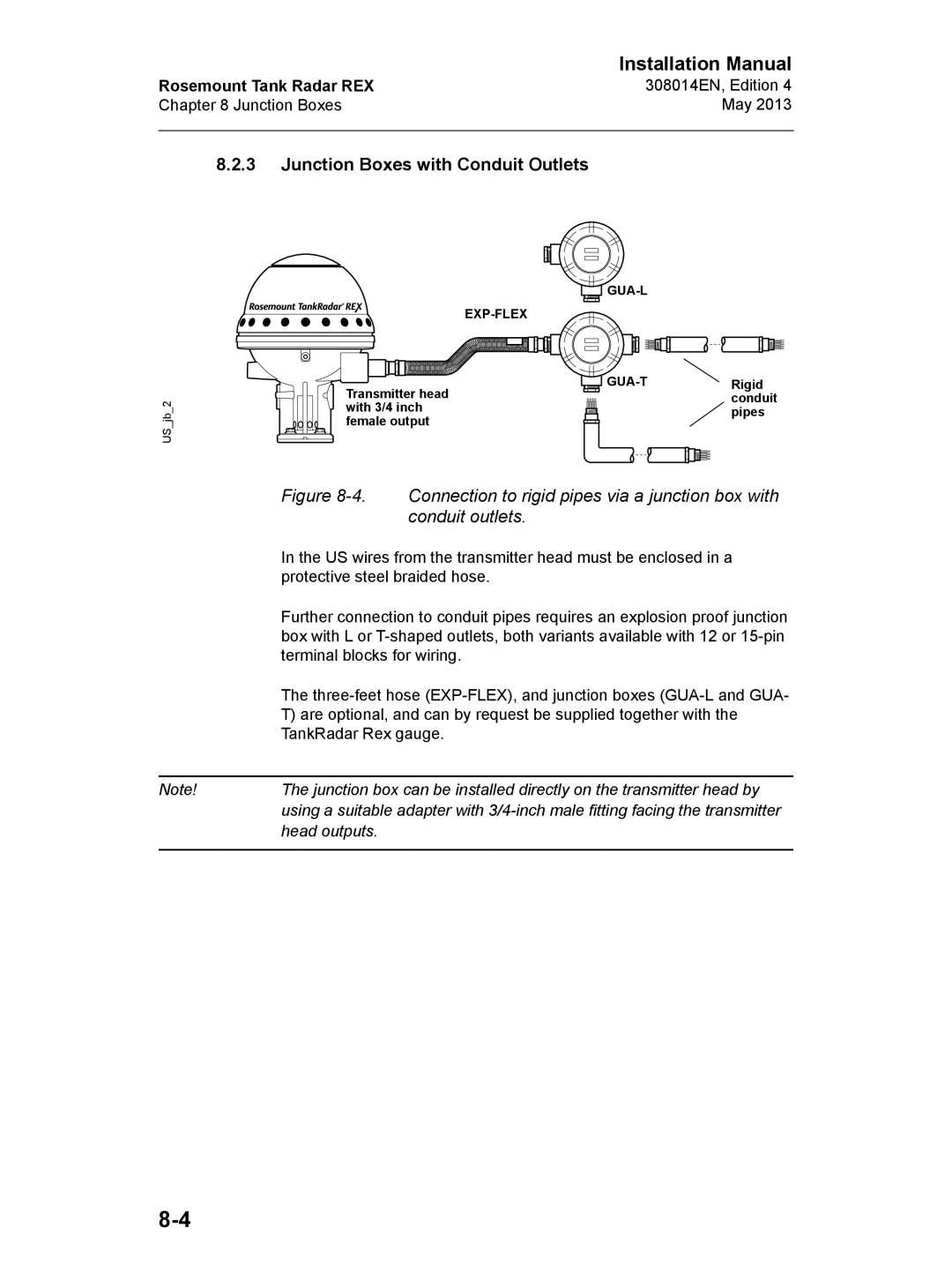 Emerson 308014EN, Edition 4 installation manual Junction Boxes with Conduit Outlets, Conduit outlets 