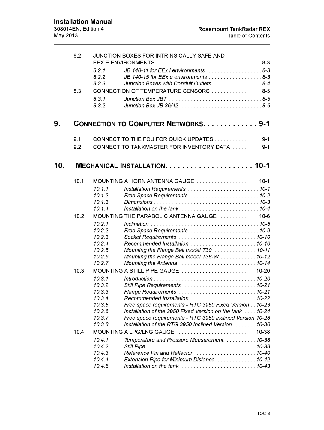 Emerson Edition 4, 308014EN installation manual Connection to Computer Networks, Mechanical Installation 