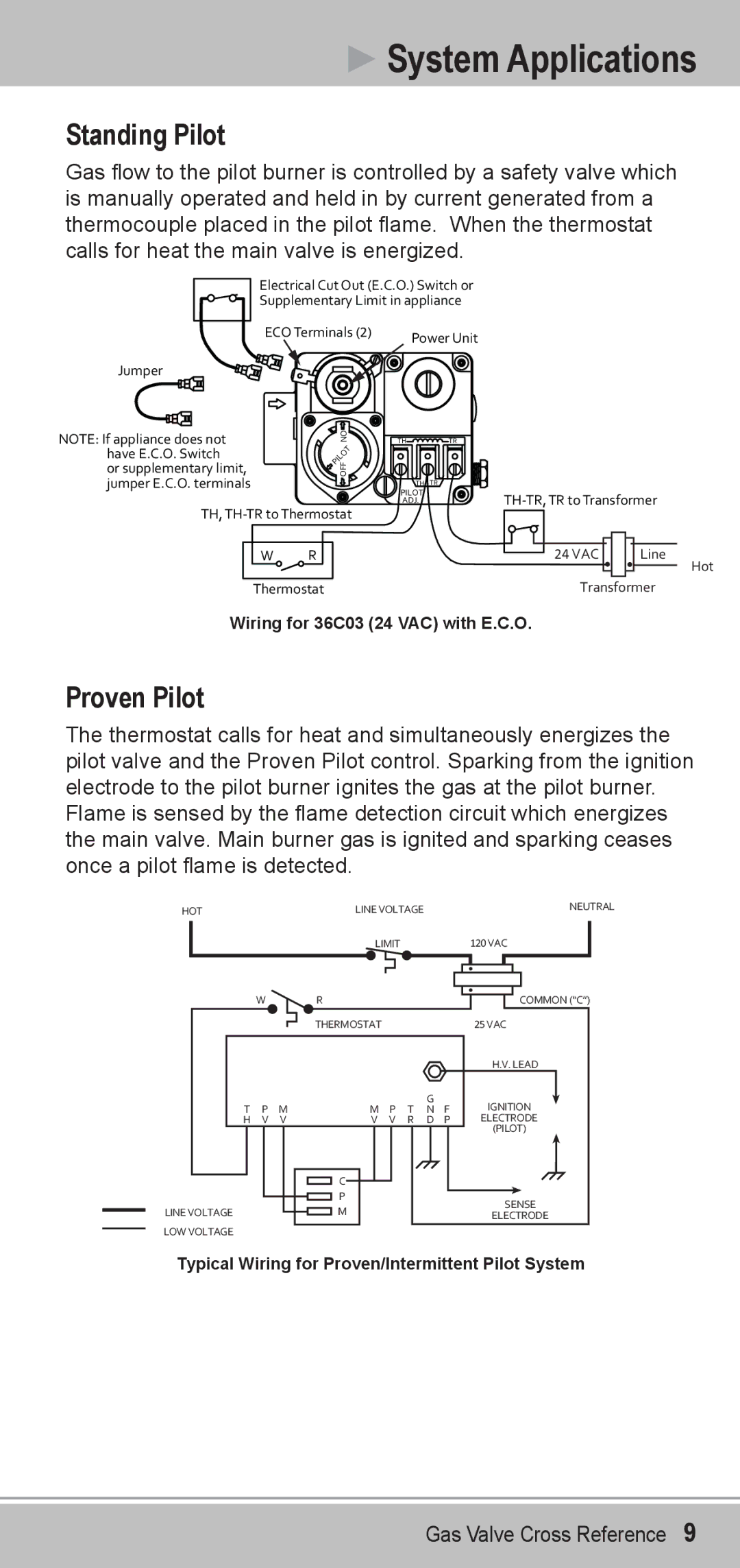 Emerson 36J, 36H manual Standing Pilot, Proven Pilot 